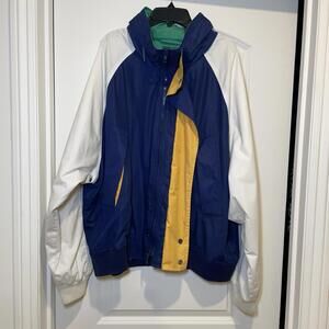 Hill & Archer Multi-color Windbreaker Jacket Sz XL - Nautical Theme